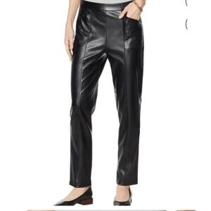 Faux leather pants Sz L H by Halston edgy goth
